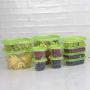 Home Basics 12 Piece Plastic Food Storage Container Set with Vented Plastic Lids, Green