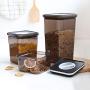 Plastic Sealed Jars, Moisture-Proof Kitchen Food Containers, Storage Coffee Beans/Pasta/Cereal/Oatmeal