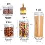 Food Storage Containers with Lids, 5 Pieces Set Airtight Food Containers, Interchangeable Lock Design