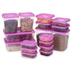 17Pcs/Set Keep Fresh Food Storage Box Refrigerator Food Container Sealed Crisper Grain Dried Storage Jar Tank Kitchen Organizer,Green