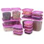 17Pcs/Set Keep Fresh Food Storage Box Refrigerator Food Container Sealed Crisper Grain Dried Storage Jar Tank Kitchen Organizer,Green