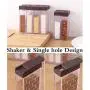 KARYHOME Spice Shaker Jars, Seasoning Shaker Box Condiment Set , Seasoning Storage Containers,Brown