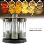 Fdit 8pcs/ Set Spice Bottle Jar Cruet Salt Pepper Storage Organizer Kitchen Tool