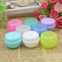 5PCS Refillable Bottles Plastic Empty Makeup Jar Pot Travel Face Cream/Lotion/Cosmetic Container 5g/10g/20g/30g/50g Random Color (Size : 50g)