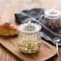 Goquik Transparent Heat-resistant Glass Tea Can Coffee Pot Storage Bottle Candy Jar Snack Cans With Lid (Size : 6.5cm9cm)