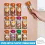 Tenrry 3pcs Kitchen RV Spice Gripper Clip Strip 20 Jar Rack Storage Holder Wall Plastic Storage Rack
