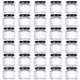 Tebery 1.5oz Mini Hexagon Glass Jars with Black Plastisol Lined Lids and Labels (Pack of 30)