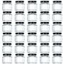 Tebery 1.5oz Mini Hexagon Glass Jars with Black Plastisol Lined Lids and Labels (Pack of 30)