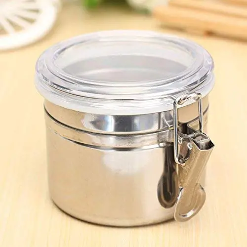 Contenant en Inox Durable BangBang, Scellé Étanchéité, pour Épices, Conserves de Snacks, Taille S (1 Pièce) Contenant en Inox Durable BangBang, Scellé Étanchéité, pour Épices, Conserves de Snacks, Taille S (1 Pièce)