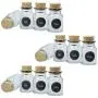 Bouteilles à épices rondes 150ml – Ensemble de 24 avec étiquettes – Rangement à épices 6.1 x 6.1 x 11 cm