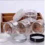 erioctry 120ml/4 Oz Jars PET Plastic Empty Cosmetic Containers Cases with Silver Aluminum Caps Cream Lotion Box Ointments Bottle Food Bottle Makeup Pot Jar Pack of 6