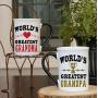 Cottage Creek Grandma Grandpa Gifts Set of Two 18 Ounce Worlds Greatest Grandma and Worlds Greatest Grandpa Coffee Mugs/Grandparent Gifts Grandma Mug Grandpa Mug [White]
