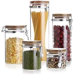 Storage Bottles Glass Container With Lid For Spices Confectioner Food Sundries Tea Coffee Sugar Sealed Kitchen Jar 600mlB151