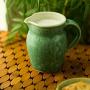 ExclusiveLane Jade Green Ceramic Milk & Water Jug (Studio Pottery) -Carafes & Pitchers Jars & Containers Kitchen Storage