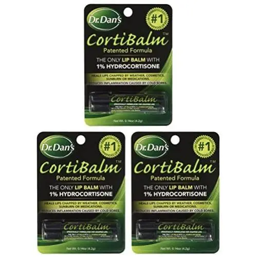 Dr. Dans CortiBalm Lip Balm | 0.14 Ounces | 3-Pack Dr. Dans CortiBalm Lip Balm | 0.14 Ounces | 3-Pack