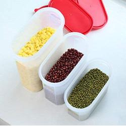 Sealed Jar Storage Crisper Grain Storage Tank Plastic Moisture Dry Cargo Boxes Food Storage Box 3 Sets Kitchen Supplies
