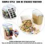 Contenants de Rangement Alimentaire - Estmoon Contenants en Plastique pour Céréales, Farine, Riz, Snacks, Sucre, Étanchés avec Couvercles Serrés - Ensemble de 8 (54,66 oz / 1,6L) Contenants de Rangement Alimentaire - Estmoon Contenants en Plastique pour Céréales, Farine, Riz, Snacks, Sucre, Étanchés avec Couvercles Serrés - Ensemble de 8 (54,66 oz / 1,6L)