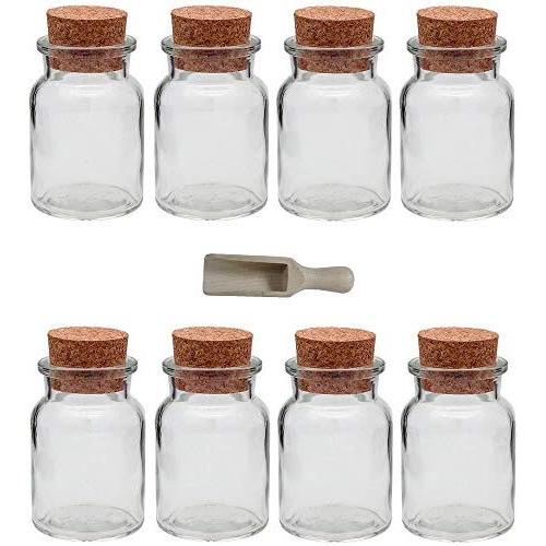 Viva Haushaltswaren Set of 8?spice Jars/tins, Glass, 150ml