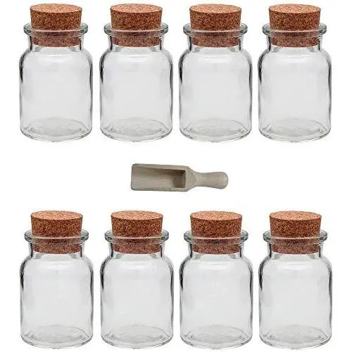 Viva Haushaltswaren Set of 8 Gewürzdosen/Tüten, Glas, 150ml