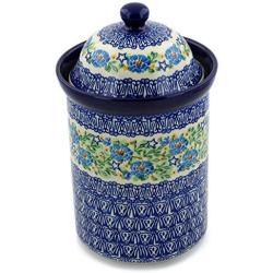 Polish Pottery 10?-inch Jar with Lid made by Ceramika Artystyczna (Royal Roses Theme) Signature UNIKAT + Certificate of Authenticity
