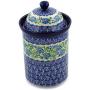 Polish Pottery 10?-inch Jar with Lid made by Ceramika Artystyczna (Royal Roses Theme) Signature UNIKAT + Certificate of Authenticity