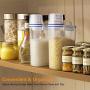Reis-Aufbewahrungskasten von ALZERO, Reis-Behälter Cereal-Behälter-Dosierer mit BPA-freiem Kunststoff + Dichtung + Messbecher + Ausgießbecher (2 kg Kapazität)