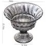 Conteneur de stockage en verre européen multifonctionnel, plateau à bonbons, boîte à bijoux, décoration douce (Couleur : Gris) Conteneur de stockage en verre européen multifonctionnel, plateau à bonbons, boîte à bijoux, décoration douce (Couleur : Gris)