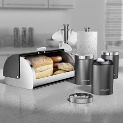 Morphy Richards Accents Storage Set, Stainless Steel, Titanium, 6 Piece