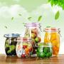 1 Piece Glass Storage Bottles Jars with Lid Large Capacity Honey Candy Jar Kitchen Container Sealed with Cover,200Ml-1