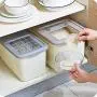 Kitchen Food Storage Jar Airtight Food Storage Cereal Storage Containers with Airtight Lids, BPA Free & Food Grade Plastic, Keeping The Foods Dry and Fresh, Saving Space In The Kitchen. Kitchen Food Storage Jar Airtight Food Storage Cereal Storage Containers with Airtight Lids, BPA Free & Food Grade Plastic, Keeping The Foods Dry and Fresh, Saving Space In The Kitchen.