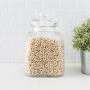 Home Basics Panama Collection Clear Glass Food Storage Container Jar (Medium)