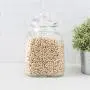 Home Basics Panama Collection Clear Glass Food Storage Container Jar (Medium)