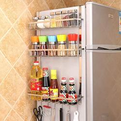 Best Quality Stainless Steel Refrigerator Rack Multi Function Sundries Spice Jars, Kitchen Storage Boxes - Multi Storage Box, Fridge Organizer, Shelf Organizer, Paper Towel Holder, Zt Cabinet