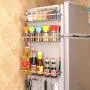 Hochwertige Edelstahl Regale, Multifunktionale Aufbewahrungsboxen für Gewürze, Küchenaufbewahrungsboxen, Kühlschrank Organizer, Regalbefestigung, Küchenrollehalter – Zt Kabinett
