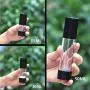 3PCS 15ml/0.5oz White Airless Vacuum Pump Bottles - Empty Refillable Cosmetic Container - Transparent Plastic Pump Bottle with Black Cap for Cream Lotion Toner moisturizers
