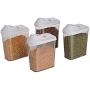 Slings Cereal Dispenser Easy Flow Storage Jar 750Ml 12 Pcs Set, Idle for Kitchen- Storage Box Lid Food Rice Pasta Pulses Container