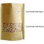 51groups Kraft Paper Bag with Transparent Window (30-Pack) Dry Food Snack Storage | Home, DIY, Commercial Use | Store Coffee, Tea Leaves, Nut, Candy | Food-Grade Safe 7" X 10"