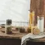 Ensembles de bocaux en verre Essos avec couvercles en bois (4) de 32oz Contenants de stockage étanches et empilables pour la cuisine. Les bocaux peuvent contenir des aliments, des biscuits. Ensembles de bocaux en verre Essos avec couvercles en bois (4) de 32oz Contenants de stockage étanches et empilables pour la cuisine. Les bocaux peuvent contenir des aliments, des biscuits.