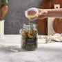 Mason Craft & More Food Storage Collection- Leak Proof Glass Container BPA Free Plastic Locking Lid, 4 Pack of 1.38 Liter Food-on-the-Go Clamp Jar with Handle Mason Craft & More Food Storage Collection- Leak Proof Glass Container BPA Free Plastic Locking Lid, 4 Pack of 1.38 Liter Food-on-the-Go Clamp Jar with Handle