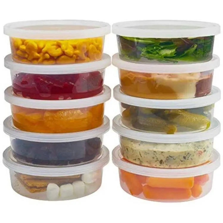 Stack Man [48 Pack, 32 oz] Plastic Deli Food Storage Soup