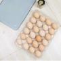 Covered Eggs Holder - Refrigerator Storage Container, 24 Egg Tray (Blue)