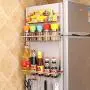 Hochwertige Edelstahl Regale, Multifunktionale Aufbewahrungsboxen für Gewürze, Küchenaufbewahrungsboxen, Kühlschrank Organizer, Regalbefestigung, Küchenrollehalter – Zt Kabinett