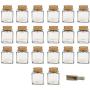 Viva housewares Spice jar Made of Glass with Cork Stopper, usable as Glass Jars and Storage tins for Spices, Salt, etc, Glass, 200 ml