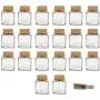 Viva housewares Spice jar Made of Glass with Cork Stopper, usable as Glass Jars and Storage tins for Spices, Salt, etc, Glass, 200 ml