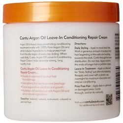 Cantu Argan Oil Leave-In Conditioning Repair Cream, 16 Ounce