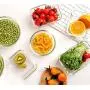 Bocal de Rangement Alimentaire Cuisine (Set de 3) Étanché - Contenant de Rangement en Verre avec Couvercle - BPA Free - Utilisation au Micro-ondes, au Réfrigérateur, au Lave-Vaisselle - Idéal pour Salades, Déjeuner, Pique-nique Bocal de Rangement Alimentaire Cuisine (Set de 3) Étanché - Contenant de Rangement en Verre avec Couvercle - BPA Free - Utilisation au Micro-ondes, au Réfrigérateur, au Lave-Vaisselle - Idéal pour Salades, Déjeuner, Pique-nique
