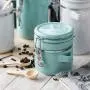 Danmu 1Pc of Lead Free Ceramic Jar with Stainless Steel Clasp Cookie Biscuit Coffee Oatmeal Spice Tea Sugar Container (Blue, 650ML) Danmu 1Pc of Lead Free Ceramic Jar with Stainless Steel Clasp Cookie Biscuit Coffee Oatmeal Spice Tea Sugar Container (Blue, 650ML)