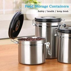 Food Storage Containers Jar 304 Stainless Steel with Lids Airtight Bpa Free Large, Cookie Jar Cereal Coffee Storage Containers Jar for Kitchen Pantry Organization Canister Candy Bulk, 1.1L/1.4L/1.8L