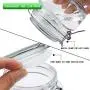 YEBODA 16oz Food Storage Canister Glass Jars with Clamp Airtight Lids and Silicone Gaskets for Multi-Purpose Kitchen Containers - Clear Square (6 Pack) YEBODA 16oz Food Storage Canister Glass Jars with Clamp Airtight Lids and Silicone Gaskets for Multi-Purpose Kitchen Containers - Clear Square (6 Pack)