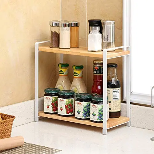 Étagère Multifonctionnelle pour Épices, Rangement de Cuisine, 2 Niveaux, pour Armoires, Placettes, Comptoirs ou Utilisation Indépendante. Étagère Multifonctionnelle pour Épices, Rangement de Cuisine, 2 Niveaux, pour Armoires, Placettes, Comptoirs ou Utilisation Indépendante.